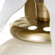 Lowcountry 1 Light Hi-Gloss White and Brass Pendant Ceiling Light